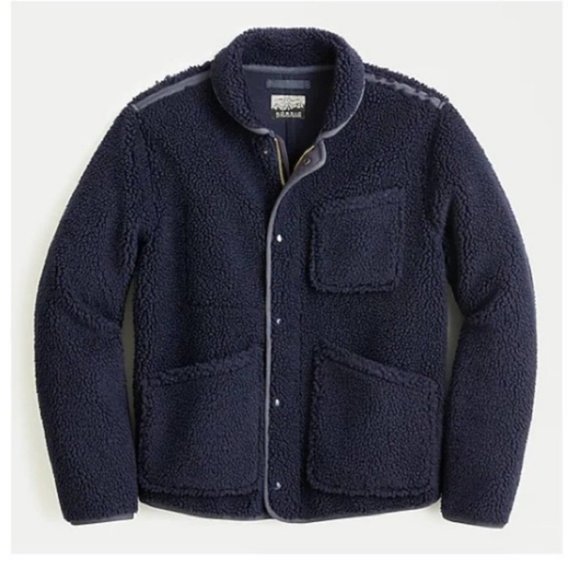 J. Crew Nordic Sherpa Fleece Shawl-Collar Jacket - Picture 1 of 2